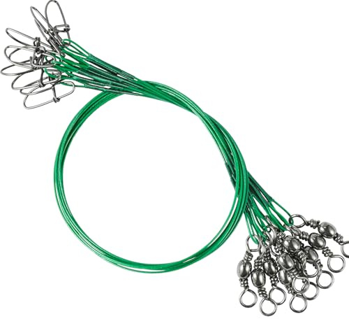 9Tong Líder de Pesca de línea giratoria líder de Pesca de Acero Inoxidable líder de Pesca de Agua Dulce Volando línea de Pesca de Agua Salada líder de Pesca #1 20lb 5.9in 50pcs