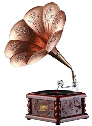 Lecteur de Vinyle Vintage, Lecteur de Disque phonographe, Version Portable, Style rétro, Caisson de Basses, Haut-Parleur, système sonore, boîte à Musique, Gramophone