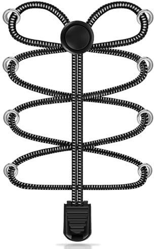 AIXMEET 1 Pares Cordones Elásticos Sin Nudo con Hebilla para Zapatillas,Elásticos Cordones para Niños y adultos, Cordones Elásticos de Goma Cordones, No es Necesario Atar Cordones de Zapatos