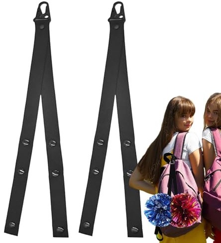 2 x Zaino Cheerleading Lanyard Strap, con Pompon per Cheerleading Lanyard Strap, per Borsa per la Protezione dei Pompon per la Scena, la Celebrazione