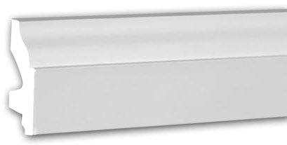 Profhome Battiscopa 153111 200 cm x 2 cm x 6,5 cm Poliuretano espanso rigido primerizzato