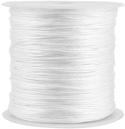 Cordoncino, 100M x 0,8 mm Cordoncino di nylon per annodare cinese Coda di topo Cordoncino di pizzo per tessere Nodi cinesi Nappe Avvolgere Anelli Nodi di pizzo in miniatura