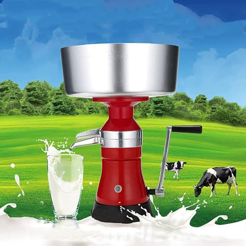 Separador centrífugo de crema de leche fresca,Separador de mantequilla de crema de batido de 80L/H,Separador de crema manual de aleación de aluminio,Máquina desengrasante de leche