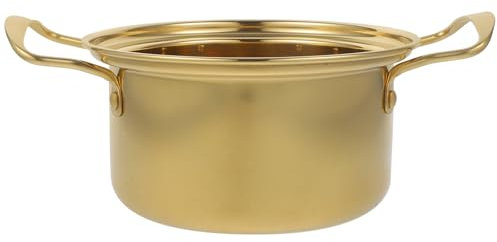 Gatuida Casserole Acier Inoxydable Doré Pour Shabu Marmite Multifonction Pour Nouilles Soupe Et Cuisson à Domicile Pot De Cuisine Résistant Chaleur Et Rouille Facile à Nettoyer