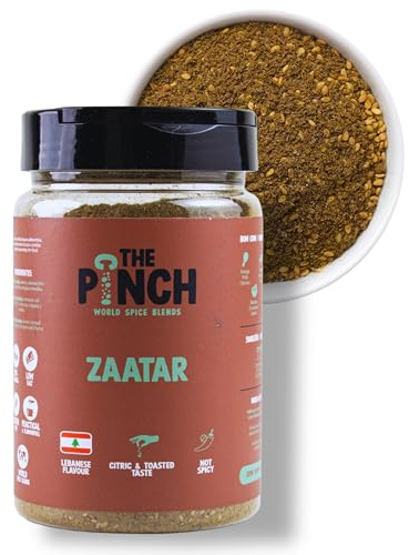 THE PINCH Sazonador Zaatar - Cocina Árabe - Bajo en Sal - Easypack 400g | ¡Nueva Receta, Bajo en Sal! Con Zumaque y Sésamo Tostado. Ideal para Hummus, Ensaladas y Verduras Asadas.