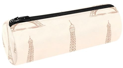 VAPOKF Trousse à crayons en toile avec motif Tour de Paris - Pour ranger des stylos, des pièces de monnaie, des cosmétiques, des cosmétiques, des fournitures de bureau ou des étudiants