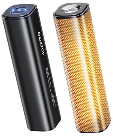 Gaiatop 8000mAh Handwärmer Wiederaufladbar mit LED Taschenlampe, 2-Pack Magnetisch Elektrisch Taschenwärmer, 3s Schnellaufheizung, 3 Temperaturen, Wintergeschenke für Frauen Outdoor Familie