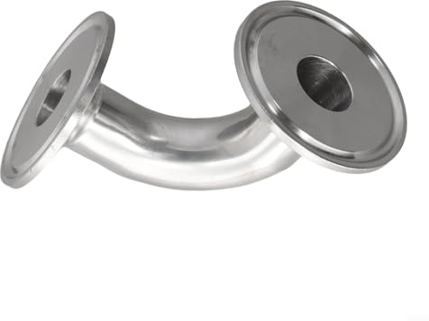 Sanitär-Winkelverschraubung, 2,5 cm - 10,2 cm, 90 Grad, Tri-Klemmendhülse, Edelstahl, für Rohrsysteme (19 mm)