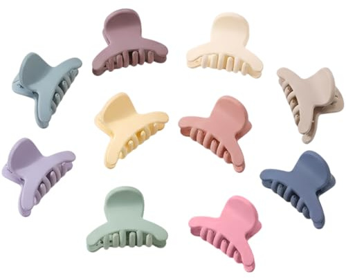Machify 10 Stück Blumen-Haarspangen für Mädchen, Mini-Kiefer-Clips, Farbe, niedliches Haar-Accessoire für Säuglinge