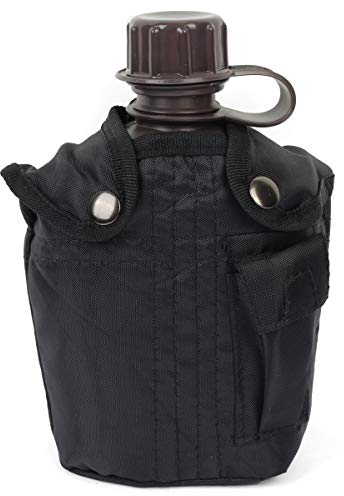 Mil-Tec Unisex – Erwachsene Flasche-14505002 Flasche, Grün und Schwarz, Einheitsgröße