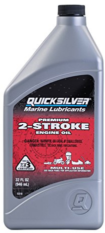 Quicksilver 8M0205370 – premium 2-taktsmotorolja – utombordsmotorer, PWC, snöbilar, motorcyklar och motorsågar – 1 liter