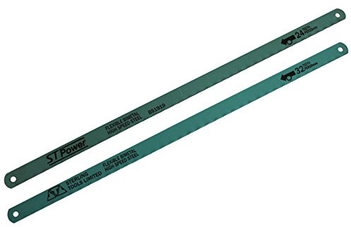 10 Mixed Hacksaw Blades 5 x 24 5 x 32 TPI Bi-Metal Shatterproof HSS 12 300mm by AllTrade Direct by AllTrade Direct