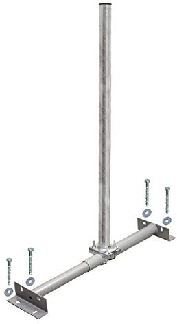 Premium X Basic X100-48 SAT TV Dachsparrenhalter 100cm Mast 48mm Stahl Dach-Sparren-Halterung für Satellitenschüssel inkl. Holzschrauben