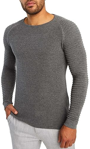Leif Nelson Maglione Uomo Girocollo Felpa a Maglia LN-20729