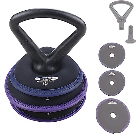 HYPERWEAR Soft Adjustable Kettlebell 25 lbs | Soft Kettle Bells with Adjustable Weight Plate | Premium Quality for Gym, Fitness at Home | Kettlebell for Women and Men