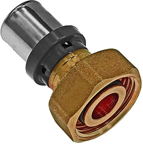 Übergang Verschraubung Eurokonus von 20,0 x 2,0 mm Mehrschicht Aluminium Verbundrohr Außendurchmesser x Wandstärke Press Fitting aus Messing TH U Profil Kontur