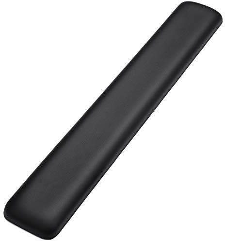 Aelfox Leder-Gel-Tastatur-Handgelenkauflage, ergonomische Computer-Handgelenkstütze, Laptop-Handgelenkpolster für Tastatur – hilft bei Handgelenkschmerzen bei voller Größe, Zuhause, Büro (44x7x2 cm)