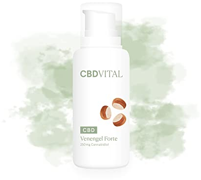 Kühlendes Venengel mit CBD für die Beine | Bio Naturkosmetik | Venensalbe - belebt müde & schwere Beine, schnell einziehend | 100% vegan | Mit CBD-Öl, Rosskastanie, Zypressenöl u.v.m. | CBDVITAL