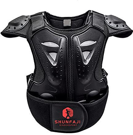 Gilet De Protection Enfant,Gilet D'armure pour Enfants, Protecteur De Poitrine pour Vélo/équitation/Moto/Dirtbike/Motocross/Ski/Snowboard (S)