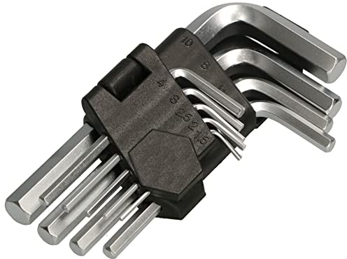 KOTARBAU® Innensechskant Satz 9-TLG. Inbusschlüssel Kurze 1,5-10 mm Chrom-Vanadium-Stahl Innensechskantschlüssel