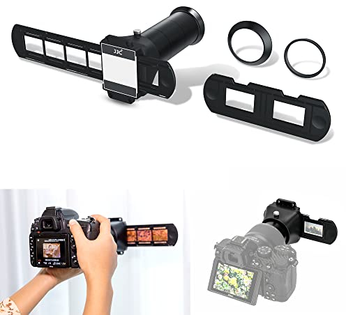 JJC ES-2 Filmdigitalisierungsadapter-Set, Negativ-Kopier Adapter für Canon Sony Nikon Macro Lens D850-Kamera, Konvertieren von 35-mm-Negativfilmen und -Dias in digitales JPEG