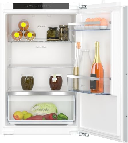 Neff KI1212FE0, N 50, Nevera empotrable, 88 x 56 cm, refrigeración de 136 L, fabricado en Alemania, silencioso, cristal de seguridad, cajón FreshSafe, flujo de aire ecológico para temperatura interior