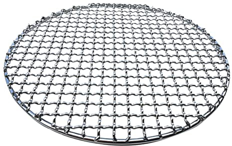 Donkivvy Rundes Grillgitter, 33 cm, nicht wiederverwendbar, Feuerstelle, Grillgitter, Edelstahl-Kühlgitter, Koch-Grill-Zubehör