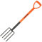 Heavy Duty Garden Border Digging Fork 4 Prong Carbon Steel Lightweight D Handle