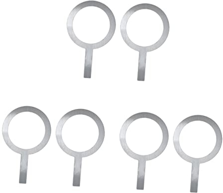 DOITOOL 6pcs Stainless Steel Milk Tea Ring Baking Cup Cover Handle for Tea Shop Latte Cups