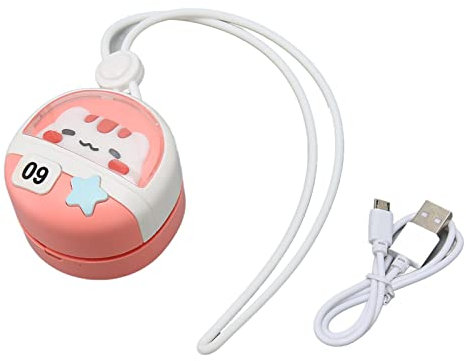 Mini Ventilateur de Cou, Suspendu Portable sans Lame, Ventilateur Confortable pour Camping, Bureau, Maison, Idéal pour Adultes et Enfants, Design Mignon avec Lanière, pour été, Voyages, Activités en P