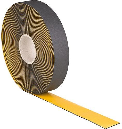 PACKnSELL Self Seal Pipe Insulation Tape 50MM X 3MM X 15M Black Foam Class O Lagging Tape