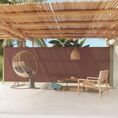 Lawn & Garden-Patio - Toldo lateral retráctil (180 x 600 cm), color marrón