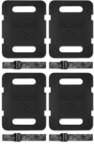 Yes4All Adjustable Ruck Plate with Straps for Rucking, Swings, Squat & Strength Training - Multiple Weights: 10LB to 40LB