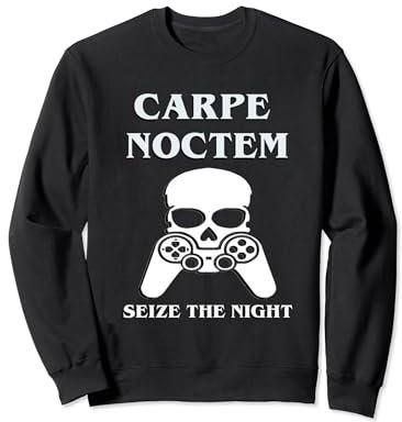 Calavera retro de Carpe Noctem, videojugador Seize the Night Sudadera