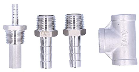 Fournitures de brassage - Kit aérateur de bière en acier inoxydable - Pierre d'aération - Accessoires de brassage maison