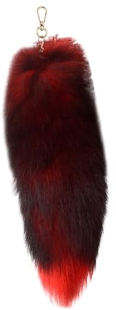 Fuchsschwanz Anhänger Keychain Fox tail Schlüsselring, Weich Flaumig Oversize 40cm Fell Schwanz Tasche Zusätze Auto Schlüsselketten Anhänger Handtasche Dekoration