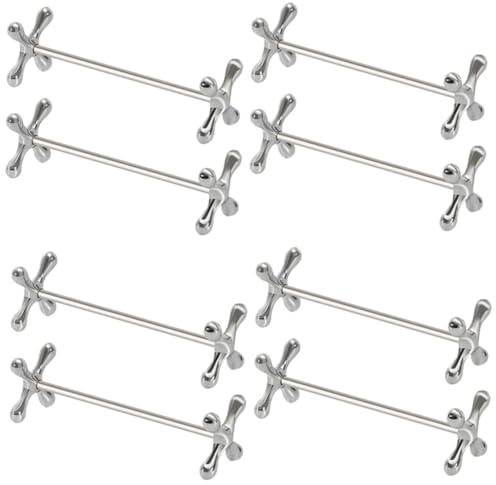 Amosfun 4 Set di Porta Bacchette da Tavolo da Pranzo in Metallo Riutilizzabili Eleganti per Accessori da Cucina 2 Pezzi*4