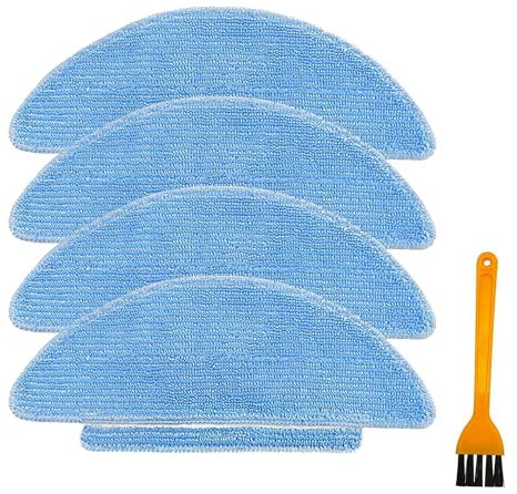 4 Stück Wischtücher Ersatzteil, Wischtücher für Tikom L9000 /L8000, für Lubluelu SL60D, für LaResar L6 Nex, für Honiture Q6 SE Roboter-Staubsaugerzubehör, Super weicher Mikrofaser Wischtuch mit Pinsel