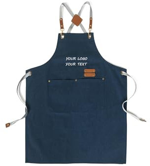 Grembiule personalizzato per Uomini Donne Grembiuli Di Tela Personalizzati Con 2 Tasche Testo Personalizzato Logo Grembiule Da Lavoro Professionale Regolabile