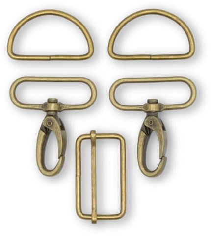 Slantastoffe Taschenzubehör Taschen Accessoires Set Metall Breite 40 mm (Bronze)