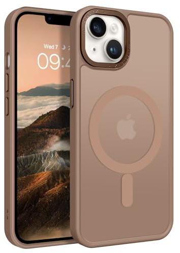 GaoBao für iPhone 13 Hülle, Handyhülle iPhone 13 [Kompatibel mit MagSafe] Durchscheinende Matte Magnetische Stoßfeste Anti-Fingerabdruck Schutzhülle Handyhülle für 6.1 Case, Braun
