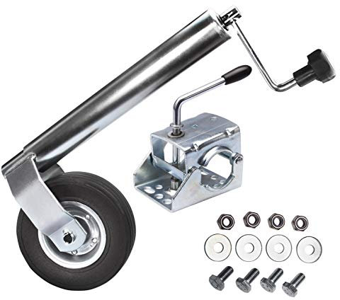 otgerlensker products Roue Jockey remorque diamètre 60 mm + Collier de Fixation + Set de vis