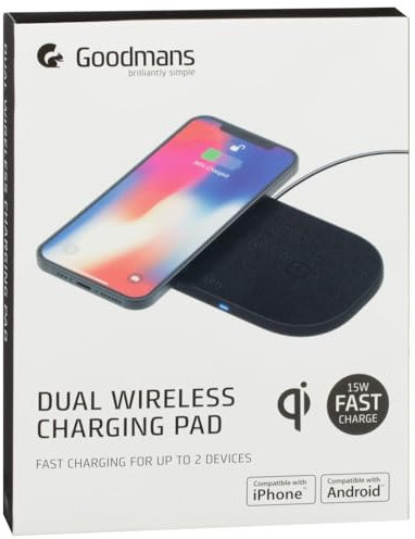 Dual Wireless Charging Pad - Compatible With Any Device With QI Functionality - Requires A USB Mains Plug - Not Included - Fast Charging Requires A QC 3.0 Mains Charger - Not Included