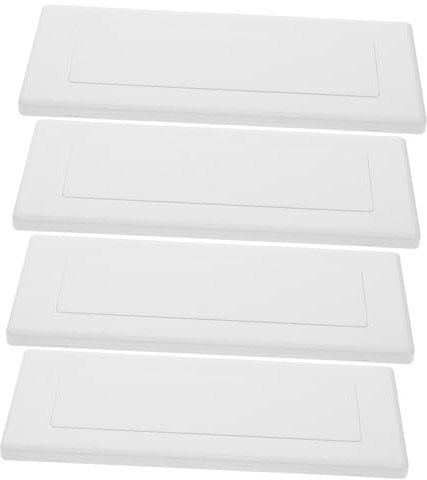 HOMSFOU Placa De Cubierta De Caja Eléctrica Grande De Plástico 4 Piezas, Certificada, Resistente y Fácil Instalación, Para Cubiertas De Panel Eléctrico Paredes, Kit Multiuso Para Conexión Eléctrica