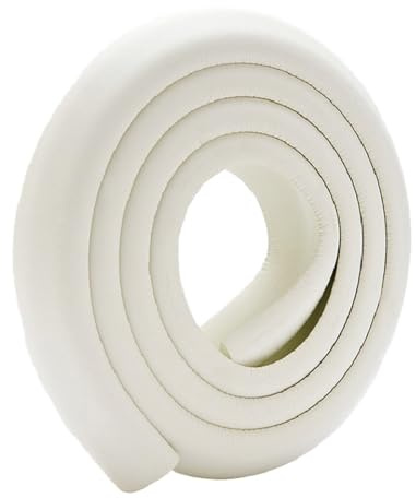 XYTAHDM Protezioni per Bordi,2M Striscia Protezione,Paracolpi in Schiuma,Schiuma Anti Collisione Bordi e Angoli, Kit Sicurezza Casa per Bambini,Protegge Neonati, Bambini e Anziani,Bianco