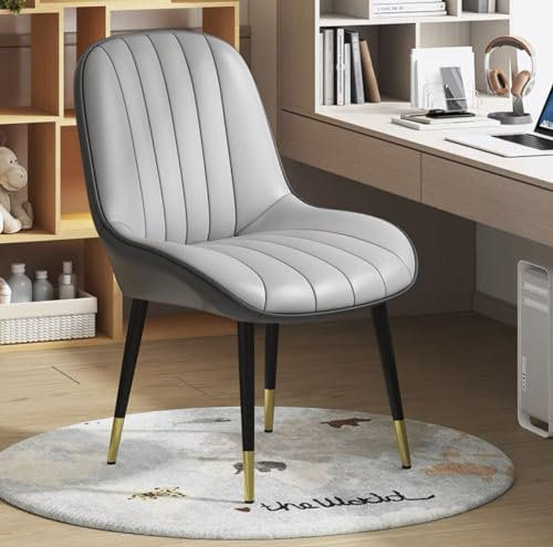 Ergonomische Esszimmerstühle, 2er-Set, mit PU-Leder gepolsterte Küchenstühle, besondere Schalenstühle mit breiter Rückenlehne und Metallbeinen für Esszimmer, Wohnzimmer, Schlafzimmer, Lounge und Emp