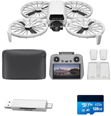 DJI Flip Combo Fly More (RC2 con schermo) Bundle, Drone con Fotocamera UHD 4K, Decollo Dalla Mano, Ritorno Automatico, Con 3 Batterie, la Durata Della Batteria può Raggiungere i 93 Minuti