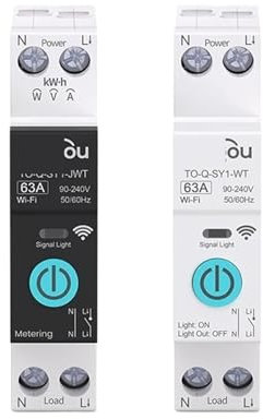 Interruttore automatico contatore di energia 1P 16A guida DIN(Black with metering,40A)