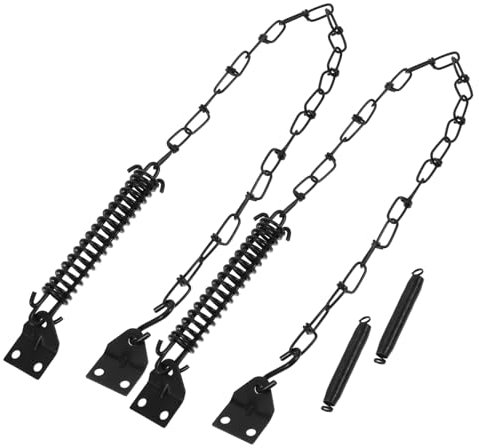 DIYEAH 2Set Catena Sicurezza per Porta con Maniglia da Acciaio Inossidabile Design Elegante Facile Installazione Protezione Migliorata e Meccanismo Antivento