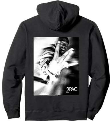 Ufficiale Tupac Dita Hip Hop Cultura Rap Anni '90 2PAC Felpa con Cappuccio